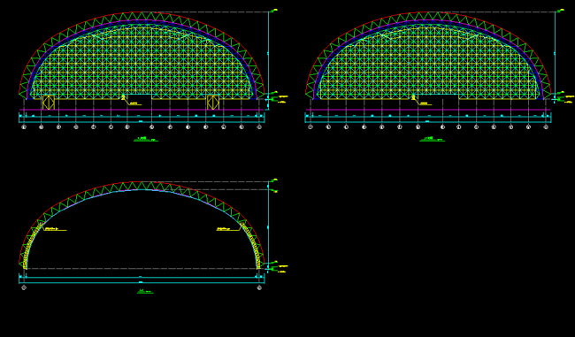 万源跨度110米，拱高35_7米煤棚网架